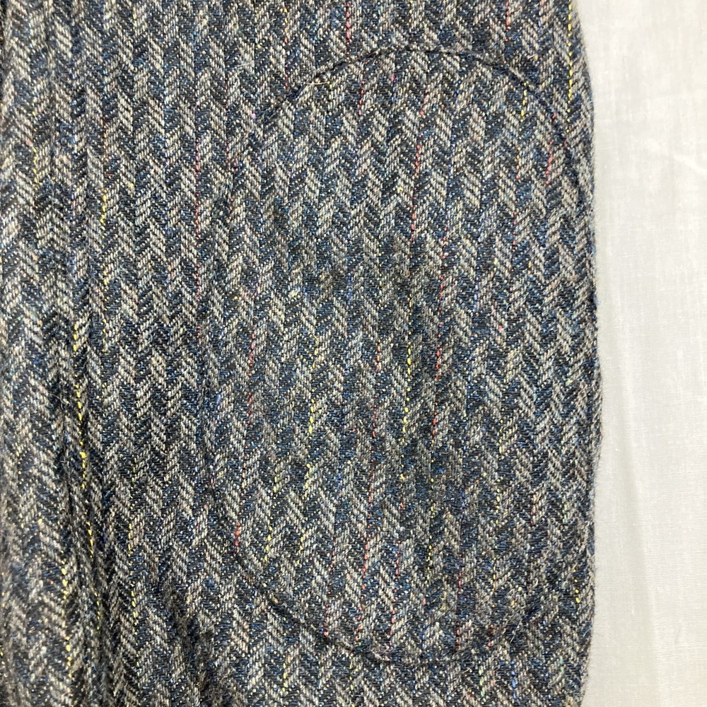 Vintage Traditional 1980's 80's Wool Clay Jacket Full Zip Blue See Measurements - Picture 5 of 11